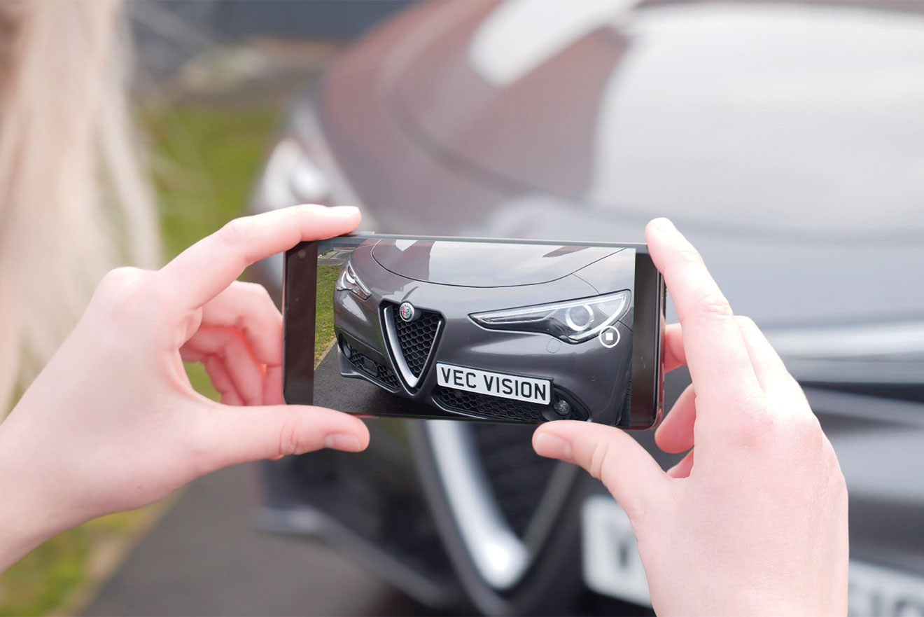 Customer using Vehicle Vision Assist - Appraisal video app