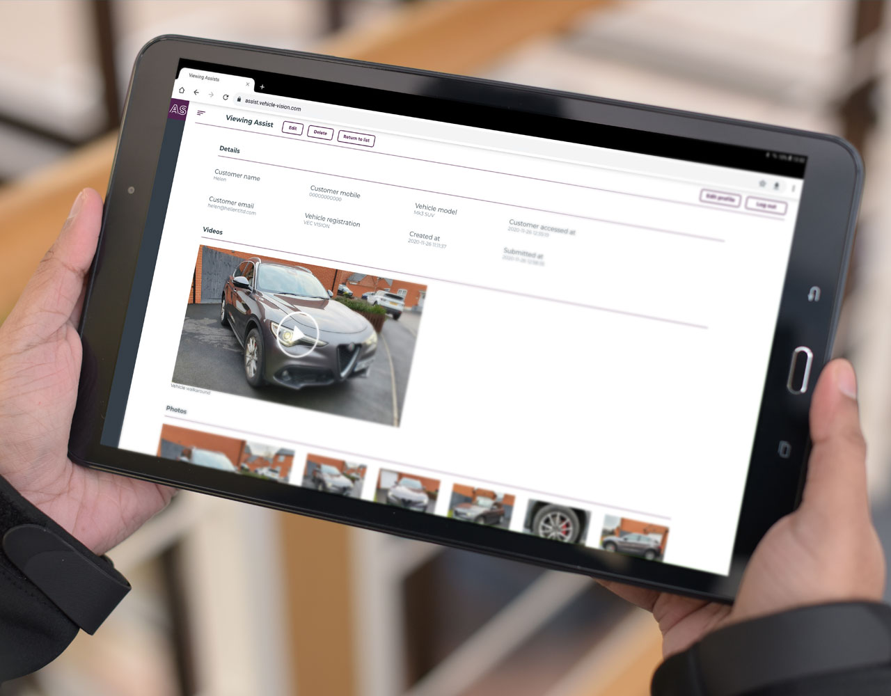 Dealership using Vehicle Vision Assist - Virtual car sales software
